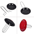 Miniatyrbillede 3 af 5: Vertikal Kyllingeholder Rustfrit Stål Non-stick Kyllingeholder Kyllingesteg