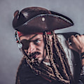 Miniatyrbild 4 av 5: 1 st Lazy Pirate Ögonlapp Bekväm Svamp Ögonlapp Lazy Pirate Eye Pirate Enkelt Öga