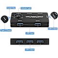 Miniatyrbillede 3 af 3: USB-switch til 2 computere, deling af 4 USB-enheder, USB KVM-switch med en-knap-skift, 4