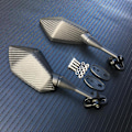 Miniatyrbild 5 av 5: Qx för Yamaha Yzf R1 R6 R25 R125 R3 R1s R1m Fz6r Speglar Motorcykel Scooter Backspeglar Kolfiber Look
