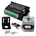Miniatyrbilde 1 av 5: TB6600 4A 9-42V Stepper Motor Driver CNC-kontroller med Stepper Motor Nema 17 Bipolær 1.7A 40N.Cm