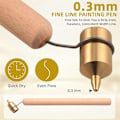 Miniatyrbilde 5 av 5: 4 stk. 0,3 mm varme fargestifter trehåndtak malepenn dekorasjonssett