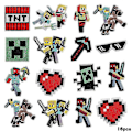 Miniatyrbillede 1 af 4: Strygejern-på-lapper, 16 stk Minecraft Brodererede Applikationslapper Sy-på Strygejern-på-lapper DIY Dekoration Dekorerende Lapper, 16 stk Minecraft Broderi