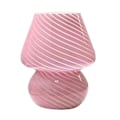 Miniatyrbillede 1 af 5: Glas LED Skrivebordslampe Svampeformet Bordlampe Soveværelse Sengelampe Børneværelse Skrivebordslampe Dekoration
