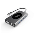 Pikkukuva 1 / 4: Type-C - HDMI-yhteensopiva VGA PD 3,5 mm:n audioliitäntä RJ45-keskitin langaton lataustelakka-adapteri