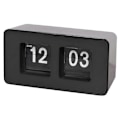 Miniatyrbilde 1 av 5: Automatisk Vendbar Klokke, Klassisk Retro Klokke, Digital Bordklokke, Kompatibel med Soverom (Svart, 1 stk)
