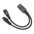 Miniatyrbillede 3 af 5: Strømsplitterkabel: IEC 320 C14 Han til C13 og C5 Hun Adapter - 10A 250V