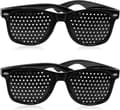 Svarta Unisex Pinhole-glasögon för att förbättra synen - Set om 2 st