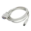 DB9P til 8P Mini Din RS232 Download Kabel Hvid 2,5 m til PLC DVP-EH
