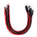 Miniatyrbilde 1 av 5: 50 stk. Diode Koblet Lysende Rundt Hode Fremhev Rett Plugg LED Perler 12V 3mm YEMAA