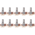 Miniatyrbild 1 av 5: A500K Potentiometer Spline Liten Pot Elgitarr Bas Effektförstärkare Ton Volym 18mm