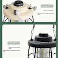 Miniatyrbilde 4 av 4: Campinglampe, Bærbar USB Oppladbar Retro LED Lanterne, Justerbar Lysstyrke, ABS Aluminium Legering Materiale, Ideell for Utendørs Eventyr og Hjemmebruk