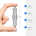 Miniatyrbillede 4 af 5: Standard 1/4\" til 3/8\" Metal Konverter Gevindskrue Adapter Stud End 3-pak