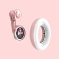Miniatyrbillede 3 af 5: Mobiltelefon Linse 15x Makro Linse Bærbar Selfie LED Ring Flash Telefon Foto Udfyldningslys Banmo
