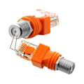 Pikkukuva 4 / 5: 8 KPL Verkkopää RJ45 - F-pää BNC Spiraali RJ45 - RF-liitin Koaksiaalinen Suora Liitin