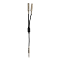 Miniatyrbild 1 av 5: 6,35 mm 1/4 tum stereo jack-splitterkabeladapterkontakt till dubbla 6,35 mm uttag