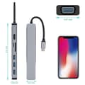 Miniatyrbilde 5 av 5: Dockingstasjon Type C til High Definition Multimedia Interface USB.3.0 7 i 1 Ekspansjonsdokk YEMMA