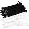 Miniatyrbillede 1 af 5: 100 stk Elastisk Bånd Snøre med Justerbar Spænde, Anti-Slip Øre Stropper Elastisk Tråd Reb, til DIY Håndværk Forbrugsvarer (50 Sort + 50 Hvid)