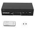 Miniatyrbillede 1 af 5: 4-vejs lydomskifter 4 ind 2 ud RCA-omskifter Stereo lydvælgerkontakt til hjemmebiograf Videokonferencer 100?240V EU-stik YEMMA