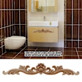 Miniatyrbild 4 av 5: 8 st Träapplikationer och Intarsia, Omålade DIY Dekorativa Träskurna Intarsia Applikationer för Säng Dörr C