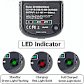 Miniatyrbillede 3 af 5: Erstatningsoplader Kompatibel med 9.6V 12V 14.4V 18V Nicad Nimh Batteri HPB18-OPE HPB18 HPB14 HPB12 HPB96 244760-00 A1718 FSB18