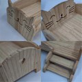 Miniatyrbild 4 av 5: Leksäng i trä för dockor Universal Träsäng Trädocka DIY Mini Leksäng för Dockor Barn D