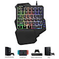 Miniatyrbild 1 av 2: Tangentbord|Enhands tangentbord gaming mekaniskt tangentbord-G92 trefärgs blandad färg multimedia