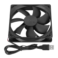 Pikkukuva 1 / 5: Reitittimen jäähdytystuuletin, DIY PC-jäähdytin TV-boksi Langaton jäähdytys Hiljainen hiljainen DC 5V USB 120 mm tuuletin (vakio