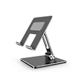 Miniatyrbild 1 av 4: Tabletställ Multi Vinkeljustering Vikbart Stabilt Aluminiumlegering Tabletthållare för Hemmakontor Resor MT134 Grå YEMMA
