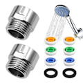 Miniatyrbilde 2 av 5: Flow Restrictor Dusj Vannsparer for Dusj, 2 Stykker Vannstrømbegrenser Sett D, Opptil 70% Vannbesparelse