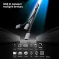 Miniatyrbillede 4 af 5: USB-C Hub 3 i 1 med understøttelse af tastatur/mus/U-disk OTG Type-C til USB 2.0/3.0 Type-C splitter til bærbar computer