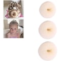 Miniatyrbilde 3 av 5: 3 Stk. Donut Hårknute Styling Verktøy Chignon Maker (1 Stor, 1 Medium, 1