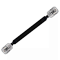 Pikkukuva 3 / 5: 2 kpl 40 cm RF koaksiaalikaapeli ikkunan/oven läpivienti litteä kaapeli, SO239 UHF naaras - UHF naaras, 50 Ohm