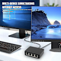 Miniatyrbillede 5 af 5: Ethernet Splitter Adapter til PC Laptop Netværk RJ45 Kabel LAN Netværk Internet 1 til 4 Veje 1000Mbp