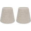 Sett med 2 E14/E27 linskjermer for bordlampe eller vegglampe – 10x14x16 cm