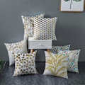 Miniatyrbillede 2 af 4: Pudebetræk med Guldprægning Geometrisk Print Blade Pudebetræk Blødt Kvadrat Dekorativ Pudebetræk til Sofa Couch Soveværelse Bil Geometri 4