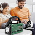 Miniatyrbild 1 av 5: Intelligent Nödradiomottagare Multifunktion Handdriven USB-laddning Solcellsladdning Lagring