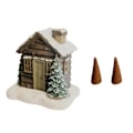 Miniatyrbilde 2 av 5: Røkelsesholder Julepipe Harpiks Snø Vinterhytte Røkelsesbrennere Med 2 Røkelsespinner Salg