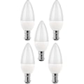 Miniatyrbild 1 av 5: Förpackningar med B15 LED-lampor, 5 W glödlampa, 220 V 270 Lm, dagsljus 3000 K, B15 bajonettfattning, [energieffektivitetsklass A+].