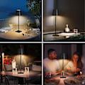 Miniatyrbillede 5 af 5: Moderne LED Bærbar Trådløs Bordlampe, USB Genopladelig Touch Skrivebordslampe, 3 Farver & Trinløs Dæmpning Sengelamper Sort