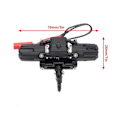 Miniatyrbild 2 av 5: Metallisk Dubbelmotor Simulerad Vinsch för 1/10 RC Crawler Bil Axial SCX10 TRX4 D90 KM2 Uppgraderingsdelar A