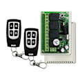 Pikkukuva 1 / 5: 433MHz 12V 24V Relemoduulin vastaanotin 2xLähettimellä RF Langaton Kaukosäädin Kytkin Autotallin Valomoottorille DIY