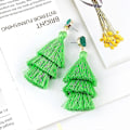 Miniatyrbilde 2 av 4: Fargerike Tassel Ørepynt for Kvinner - Lagdelt Tassel Ørepynt, Grønn