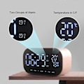 Miniatyrbilde 5 av 5: Trådløs Bluetooth Høyttaler Klokke, Digital Speil Radio Vekkerklokke USB Ladeport AUX TF Kort Avspilling Display for Nattbord Soverom