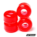 Miniatyrbillede 3 af 5: 4 stk. Skateboard Longboard Hjul 54mmx36mm Downspeed Pu Hjul, Sort