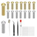 Miniatyrbillede 1 af 4: (16 Stykker) - 8x Messing Dyser 8x Rustfri Stål Dyser