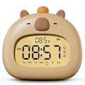 Miniatyrbilde 1 av 5: 1 stk. Capybara Vekkerklokke for Barn, Klar til å Stå Opp Barne Søvntrener, Søt Capybara Klokke Dimbar Nattlampe, A