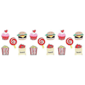 Miniatyrbilde 3 av 3: 15 stk. Kreative Popcorn Kake Burger Tomater Pose Lollipop Kjøleskapsmagneter Sett