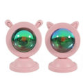 Miniatyrbillede 1 af 5: Tegneserie Solnedgangslampe Regnbue Lys Fyldlys USB Natlampe Gave