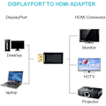 Miniatyrbild 5 av 5: Displayport Till HDMI Adapter, HDMI Till Displayport Adapter-QH